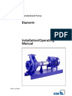 Etanorm KSB PUMP O&M Manual