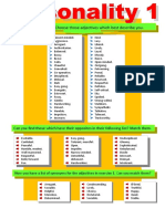 What Are You Like? Choose Those Adjectives Which Best Describe You