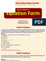 Equation Form - Math Tutorial 12 PDF