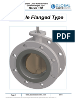 Series 150: Bonded Liner Butterfly Valve Double Flanged Type