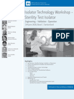 Isolator Technology Workshop - Sterility Test Isolator: Engineering - Validation - Operation