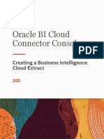 Oracle BI Cloud Connector Console: Creating A Business Intelligence Cloud Extract