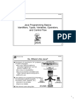 Java Programming Basics: Identifiers, Types, Variables, Operators, and Control Flow