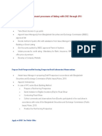 General Stages and Relevant Processes of Listing With DSE Through IPO