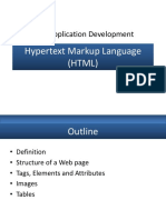 Web Application Development: Hypertext Markup Language (HTML)