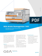 Gea Ariete Homogenizer 5400 High Pressure Homogenizer Pump Technical Data - tcm25 38679 PDF