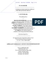 Appellant's Emergency Motion For Expedited Review and Opening Brief - Wood v. Raffensperger Et Al