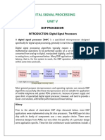 Digital Signal Processing Unit V: DSP Processor