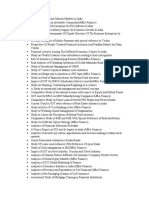 277 Project Topics For Finance Management (PGDFM) PDF