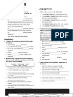 Unit 5 Test: Listening Language Focus