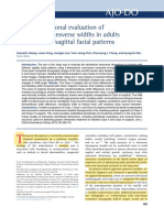 Three-Dimensional Evaluation of Dentofacial Transverse Widths in Adults With Different Sagittal Facial Patterns PDF