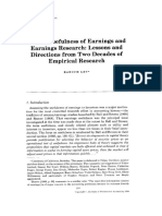 On The Usefulness of Earnings and Earnings Research: Lessons and Directions From Two Decades of Empirical Research