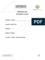 4.3 Electric Circuit-Studysheet8