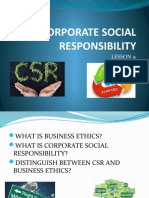 The Corporate Social Responsibility: Lesson 9