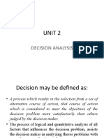 UNIT 2 Decision Analysis