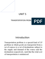 Unit 5-Transportation Problem