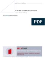 HHO Gas Generation in Hydrogen Generator Using Ele