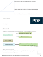 PMP Chapter 3 - Introduction To PMBOK Guide Knowledge Areas Processes