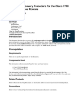 Password Recovery Procedure For The Cisco 1700 and 1800 Series Routers PDF