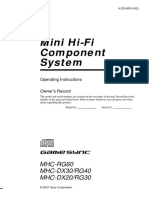 Sony MHC rg30 User Manual