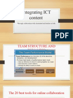 Integrating ICT Content