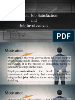 Motivation, Job Satisfacton and Job Involvement