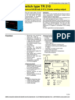 Limit Value Switch Type TR 210: For 2 Temperature-Sensors or 0/4-20 Ma, 0-10 V, 2 Limits, Analog Output