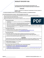 Toronto Entry Visa Checklist Rev 10.0