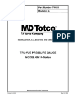 Tru-Vue Pressure Gauge MODEL GM14-Series: Part Number TW611 Revision A