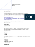 Cost & Management Accounting Solved MCQ'S: Each Service Department in Turn and Re-Allocates Its Costs To All Departments