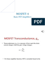 Mosfet-4: Basic FET Amplifiers