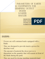 Efficiency Parameters of Earth Moving Equipments For Determining Output