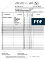 Preventive Maintenance Checklist