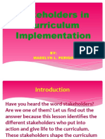 Stakeholders in Curriculum Implementation