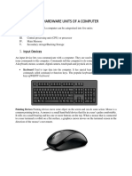 Basic Hardware Units of A Computer