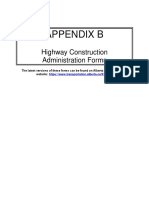 Appendix B: Highway Construction Administration Forms