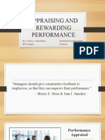 Appraising and Rewarding Performance: Ma. Lota G. Figueroa MPA Student Magdalena Bautista Professor