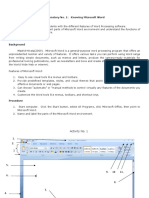 Laboratory No. 1: Knowing Microsoft Word Objectives