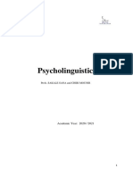 Psycholinguistics S5 Booklet Prof Sakale and Prof Chibi