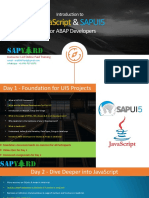 Introduction To JS and SAPUI5 - Course Content