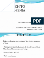 Approach To Pancytopenia: Moderator - DR Vishal Gupta MD Medicine Presented By-Dr Narendra Singh Resident Doctor 2