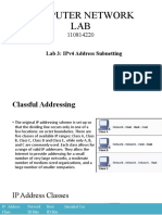 Computer Network Lab: Lab 3: Ipv4 Address Subnetting