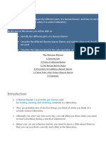 The Bunsen Burner Summary Sheet - Parts and Operation