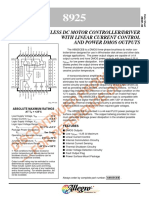 3-Phase Brushless DC Motor Controller/Driver With Linear Current Control and Power Dmos Outputs