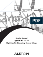 Service Manual Type MCAG 14, 34 High Stability Circulating Current Relays