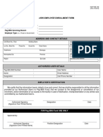 Esrs Employer Enrollment Form: Employer ID Number Employer/Business Name Pag-IBIG Servicing Branch Employer Type