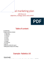 Digital Marketing Plan Example