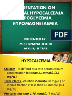 Presentation On Neonatal Hypocalcemia, Hypoglycemia, Hypomagnesaemia