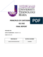 Principles of Cartography GLS 362 Final Report: Prepared by Matrics Number