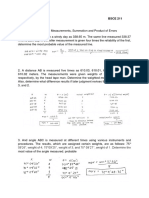 Charisse Mae D. Mara BSCE 211 Let's Analyze Problem Set: Weighted Measurements, Summation and Product of Errors